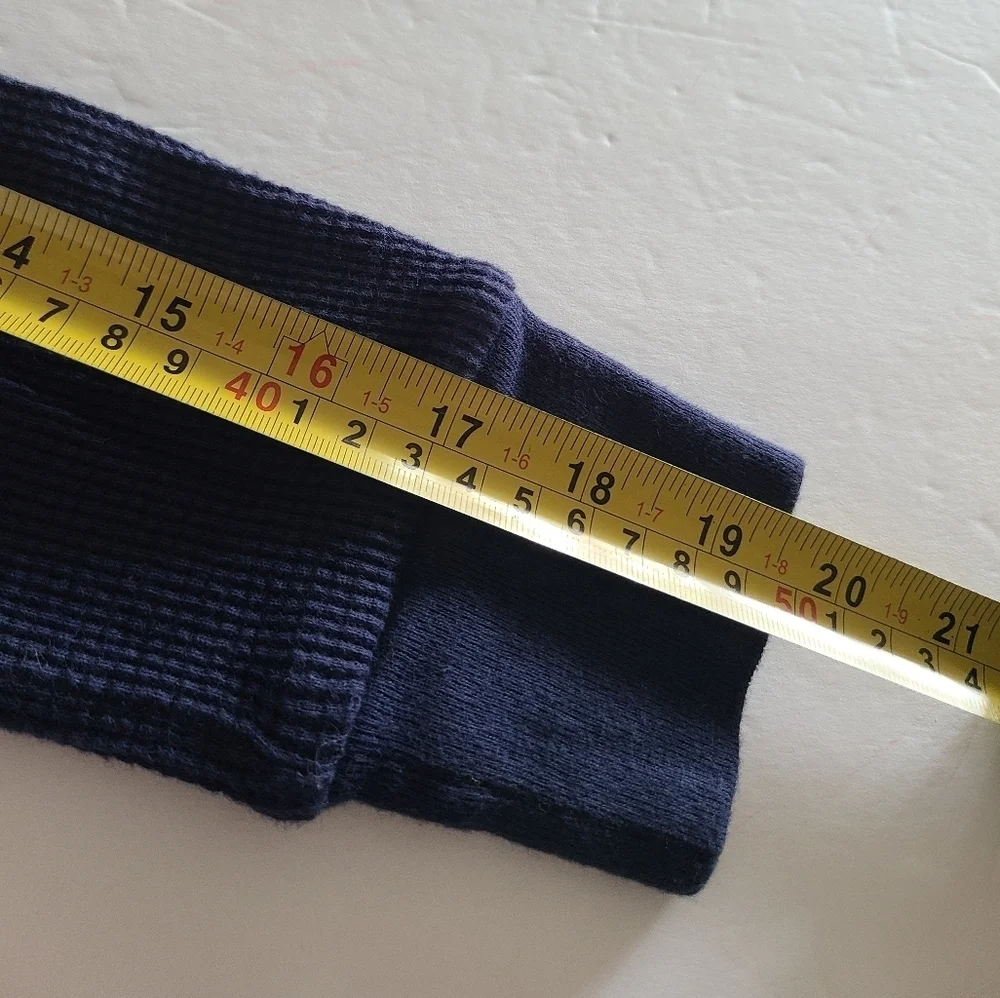 Polo Ralph Lauren Navy Long Sleeve Shirt Waffle Knit Kids Sz.10-12